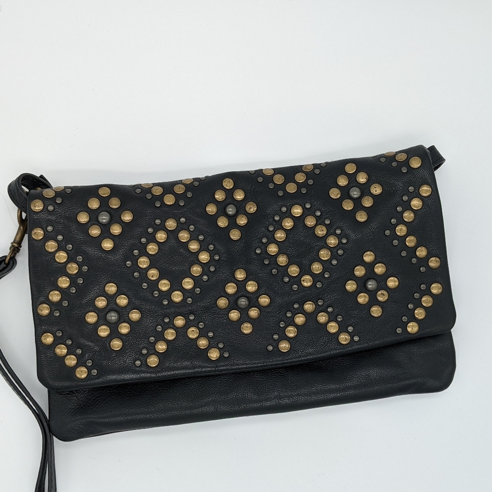 Handmade (Esty) leather crossbody clutch purse